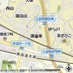 愛知県蒲郡市三谷町諏訪東周辺の地図