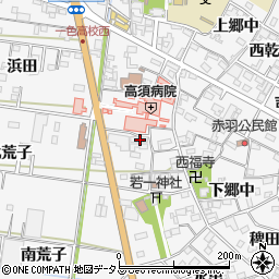 愛知県西尾市一色町赤羽下郷中71周辺の地図