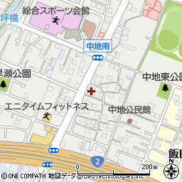 兵庫県姫路市中地266周辺の地図