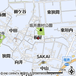 愛知県常滑市坂井板屋周辺の地図