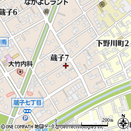 愛知県豊川市蔵子7丁目周辺の地図