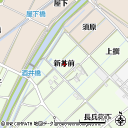 愛知県西尾市吉良町酒井新井前周辺の地図