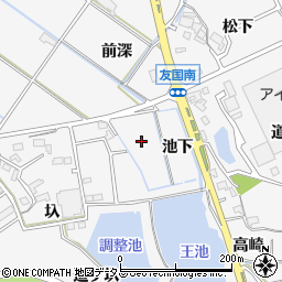 愛知県西尾市吉良町友国周辺の地図