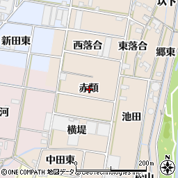 愛知県西尾市笹曽根町赤類周辺の地図