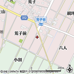 愛知県西尾市吉良町下横須賀茅場周辺の地図