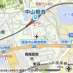 綜合警備保障株式会社　阪神支社宝塚営業所周辺の地図