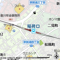 稲荷口駅周辺の地図