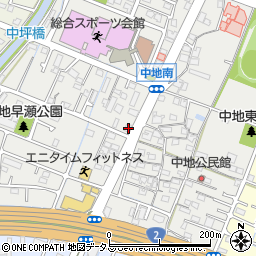 兵庫県姫路市中地268周辺の地図