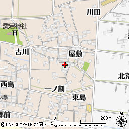愛知県西尾市一色町治明屋敷255周辺の地図