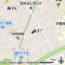 愛知県豊川市蔵子7丁目13周辺の地図