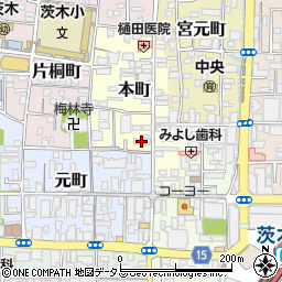 エール茨木本町周辺の地図