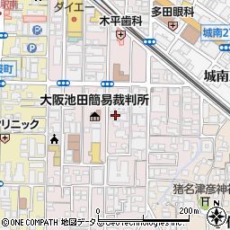大阪府池田市満寿美町周辺の地図