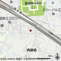 兵庫県姫路市御国野町西御着615周辺の地図