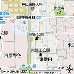 鍵田公園周辺の地図