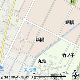 愛知県西尾市吉良町中野新堤周辺の地図