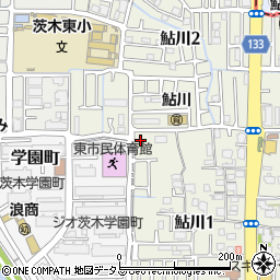 セブンイレブン茨木鮎川１丁目店周辺の地図