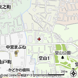 大阪府枚方市堂山1丁目38周辺の地図