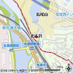 兵庫県宝塚市川面北広沢周辺の地図