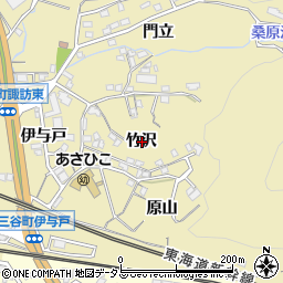 愛知県蒲郡市三谷町竹沢周辺の地図