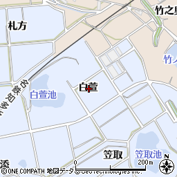 愛知県常滑市坂井白萱周辺の地図