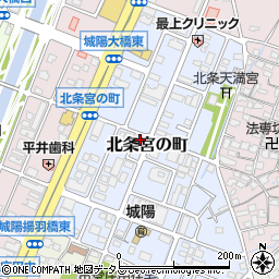 兵庫県姫路市北条宮の町227周辺の地図