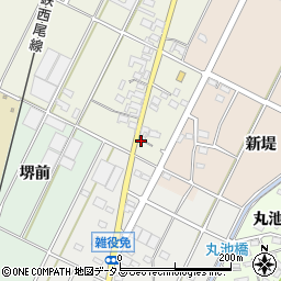 愛知県西尾市吉良町上横須賀雑役免前周辺の地図