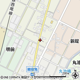 愛知県西尾市吉良町上横須賀（雑役免前）周辺の地図