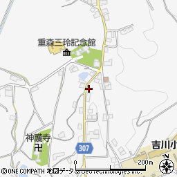岡山県加賀郡吉備中央町吉川1165周辺の地図