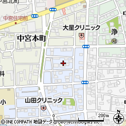 大阪府枚方市中宮西之町20周辺の地図
