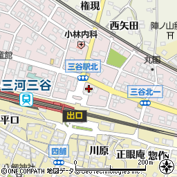 餃子の王将三谷北店周辺の地図