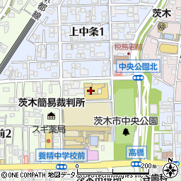 茨木市役所　教育センター周辺の地図