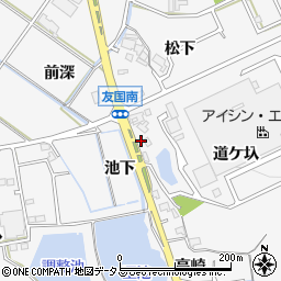 愛知県西尾市吉良町友国松下66周辺の地図