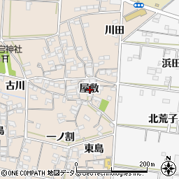 愛知県西尾市一色町治明屋敷周辺の地図