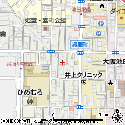 大阪府池田市姫室町周辺の地図