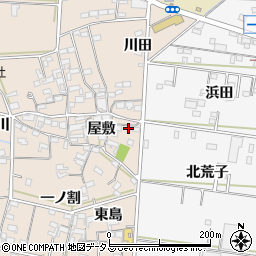 愛知県西尾市一色町治明屋敷229周辺の地図