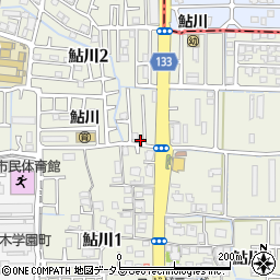鳥飼八丁富田線周辺の地図