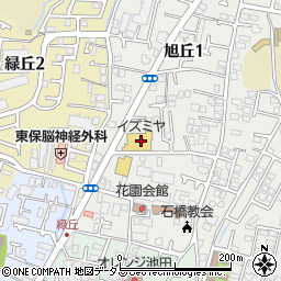 イズミヤ池田旭丘店周辺の地図