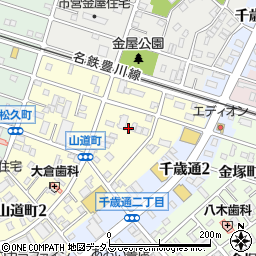 〒442-0873 愛知県豊川市山道町の地図