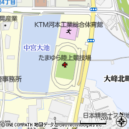 たまゆら陸上競技場（枚方市立総合スポーツセンター陸上競技場）周辺の地図