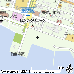 愛知県蒲郡市港町周辺の地図