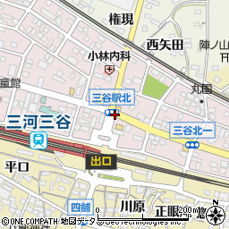三谷駅北周辺の地図