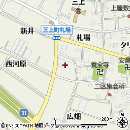 愛知県豊川市三上町新井前周辺の地図