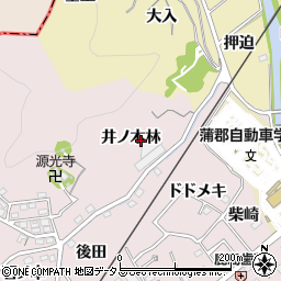 愛知県蒲郡市鹿島町井ノ木林周辺の地図