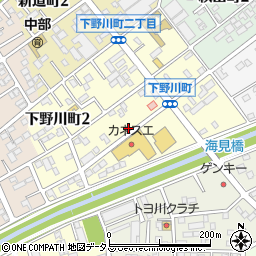 愛知県豊川市下野川町周辺の地図