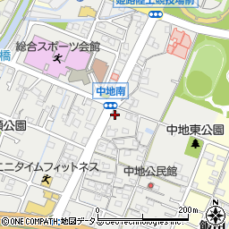 兵庫県姫路市中地303-2周辺の地図