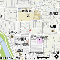 リパーク茨木鮎川２丁目駐車場周辺の地図