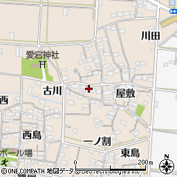 愛知県西尾市一色町治明屋敷207周辺の地図
