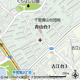ＵＲ千里青山台　Ｃ５５周辺の地図