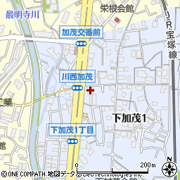 サイクルベースあさひ　川西店周辺の地図