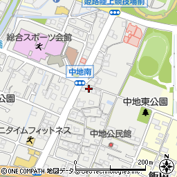 兵庫県姫路市中地304周辺の地図
